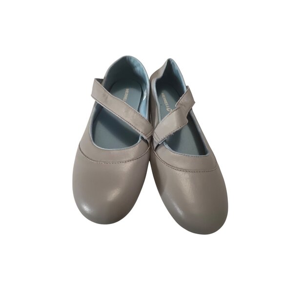 Merrell Womens Strap Mary Jane Shoes Gray Size 6 Leather Casual Footwear - Picture 2 of 7